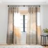 Society6 Sheer Curtains – Window Decor by Lola Terracota – Extra Long Floor to Ceiling Curtains, 50″ x 96″, Abstract Interaction 123(Simple Shapes Boho Minimalist)