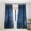 Society6 Sheer Curtains – Window Decor by Lola Terracota – Extra Long Floor to Ceiling Curtains, 50″ x 96″, Abstract Interaction 123(Terracota Blue and Powerful Design)