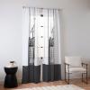 Society6 Sheer Curtains – Window Decor by Mile High Studio – Extra Long Floor to Ceiling Curtains, 50″ x 96″, Simply Folk Olive Branches(Build Pop Minimalism)