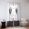 Society6 Sheer Curtains – Window Decor by Mile High Studio – Extra Long Floor to Ceiling Curtains, 50″ x 96″, Simply Folk Olive Branches(Float Pop Minimalism)