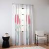 Society6 Sheer Curtains – Window Decor by Mile High Studio – Extra Long Floor to Ceiling Curtains, 50″ x 96″, Simply Folk Olive Branches(Simply Folk Red Poppies)