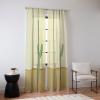 Society6 Sheer Curtains – Window Decor by Mile High Studio – Extra Long Floor to Ceiling Curtains, 50″ x 96″, Simply Folk Olive Branches(The Lonely Cactus Summer)