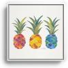 Society6 Pineapples Canvas Print – Modern Wall Art by Cat Coquillette – Framed Canvas, Gallery-Quality Canvas with Fade-Resistant Ink, 20 X 20, White