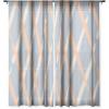 Society6 Sheer Curtains – Window Decor by Lola Terracota – Extra Long Floor to Ceiling Curtains, 50″ x 96″, Abstract Interaction 123(Classic Line Pattern 444)