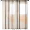 Society6 Sheer Curtains – Window Decor by Lola Terracota – Extra Long Floor to Ceiling Curtains, 50″ x 96″, Abstract Interaction 123(Simple Shapes Boho Minimalist)