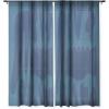 Society6 Sheer Curtains – Window Decor by Lola Terracota – Extra Long Floor to Ceiling Curtains, 50″ x 96″, Abstract Interaction 123(Terracota Blue and Powerful Design)