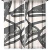 Society6 Sheer Curtains – Window Decor by Lola Terracota – Extra Long Floor to Ceiling Curtains, 50″ x 96″, Abstract Interaction 123(That Was a Cow Abstraction)