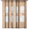 Society6 Sheer Curtains – Window Decor by Lola Terracota – Extra Long Floor to Ceiling Curtains, 50″ x 96″, Abstract Interaction 123(The Arch of a Window Abstract Shapes Contemporary)