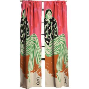 Society6 Blackout Curtains – Window Decor by Sandra Poliakov – Extra Long Floor to Ceiling Curtains, 50″ x 96″, Still Life with an Apple(Calm Woman Portrait)