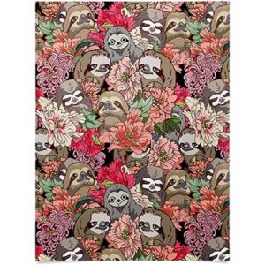 Society6 Huebucket English Bulldog Yoga Poster, 18×24, Blue(Because Sloths)