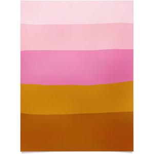 Society6 June Journal Day and Night Rainbow Poster(Abstract Organic Stripes)