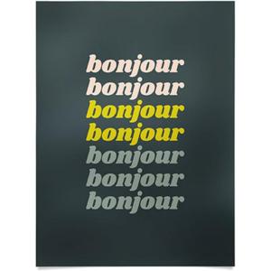 Society6 June Journal Day and Night Rainbow Poster(Bounjour in Pretty Pastels)