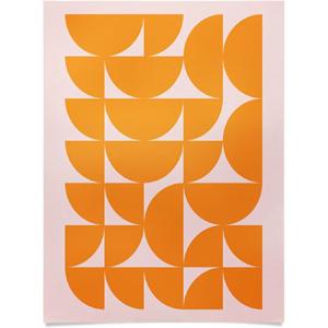 Society6 June Journal Day and Night Rainbow Poster(Mid Century Mod Geometrics)