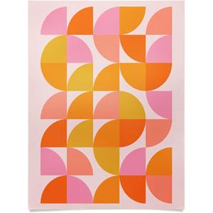 Society6 June Journal Day and Night Rainbow Poster(Mid Century Mod Geometry)