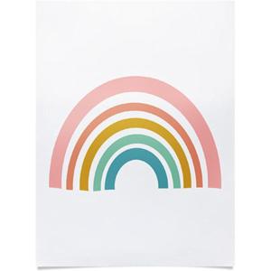 Society6 June Journal Day and Night Rainbow Poster(Minimalist Geometric Rainbow)