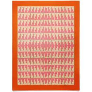 Society6 June Journal Day and Night Rainbow Poster(Pink and Orange Triangles)