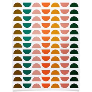 Society6 June Journal Day and Night Rainbow Poster(Retro Geometrics)
