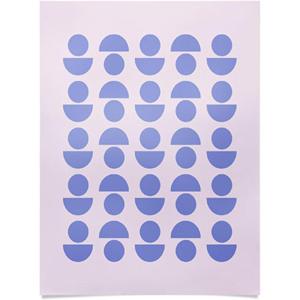 Society6 June Journal Day and Night Rainbow Poster(Shapes in Periwinkle)
