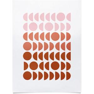 Society6 June Journal Day and Night Rainbow Poster(Terracotta and Blush Shapes)