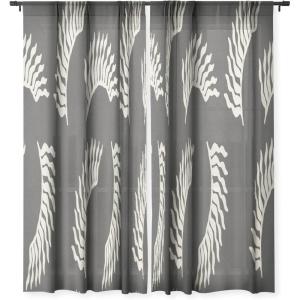 Society6 Sheer Curtains – Window Decor by Lola Terracota – Extra Long Floor to Ceiling Curtains, 50″ x 96″, Abstract Interaction 123(When the Leaves Become Wings)