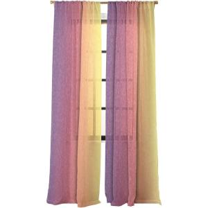 Society6 Sheer Curtains – Window Decor by Mile High Studio – Extra Long Floor to Ceiling Curtains, 50″ x 96″, Simply Folk Olive Branches(Frozen Ombre Silent Sunrise)