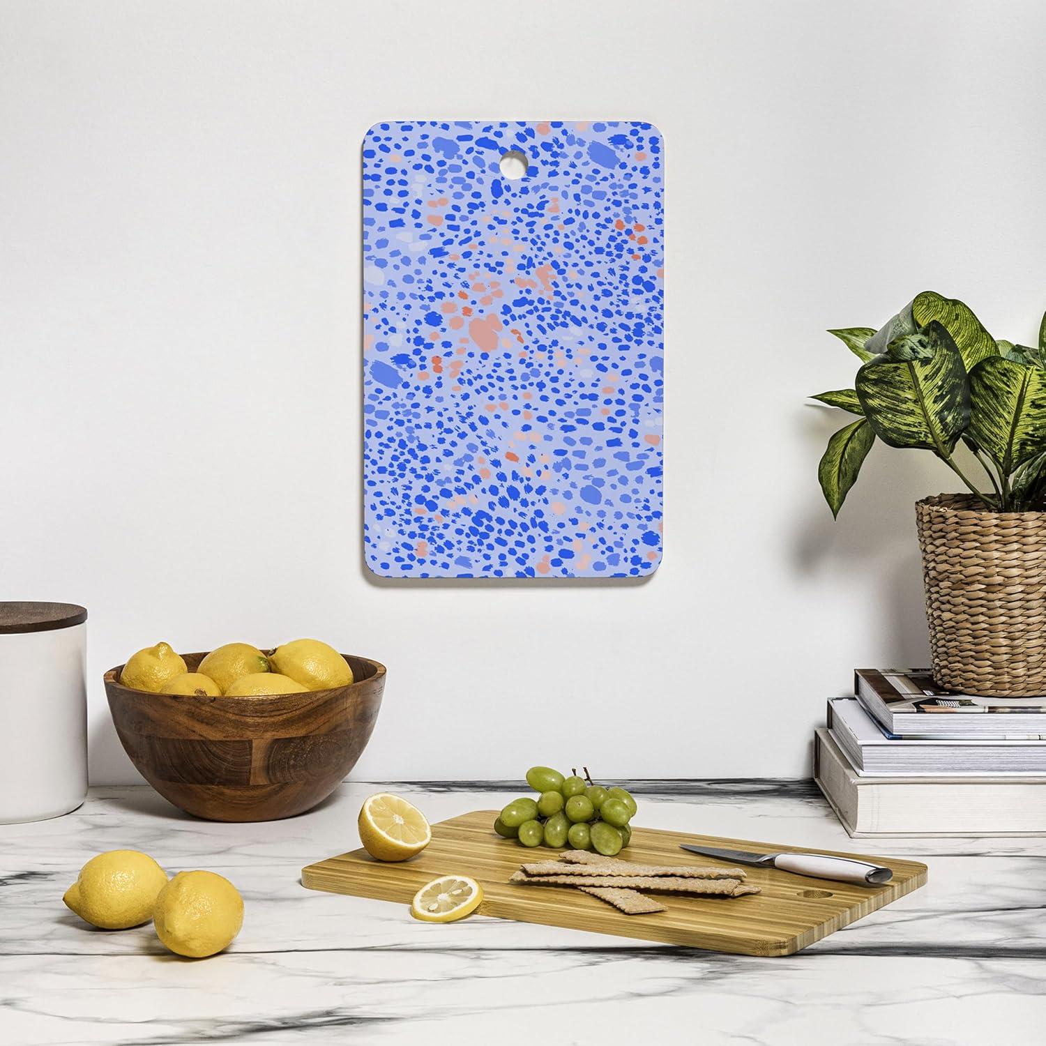 imageSociety6 Bamboo Cutting Board Kitchen Decor by 83 Oranges Unique Cutting Boards for Kitchen 16 x 105 x 05 White PigeonsViolet Leopard