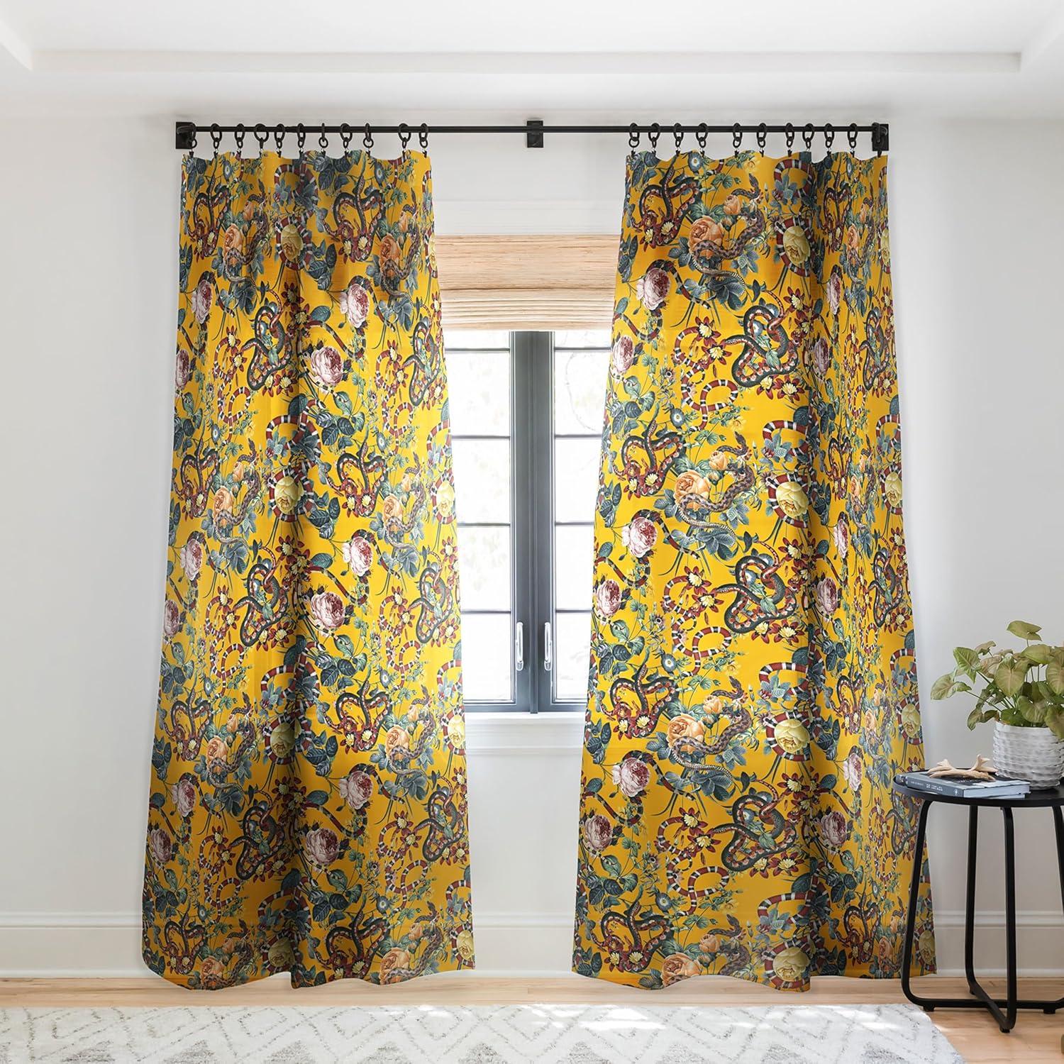 imageSociety6 Blackout Curtains Window Decor by Burcu Korkmazyurek Extra Long Floor to Ceiling Curtains 50 x 96 Summer Botanical Garden IXDangers in the Forest III