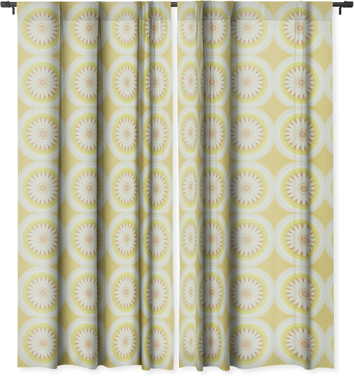 imageSociety6 Blackout Curtains Window Decor by Sheila WenzelGanny Extra Long Floor to Ceiling Curtains 50 x 96 Rainbow CascadeSunny Flower Mandala