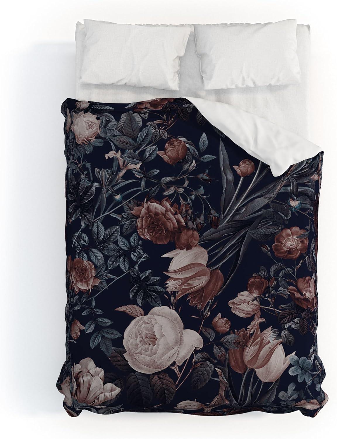 imageSociety6 Burcu Korkmazyurek Summer Botanical Garden VIII King Duvet Cover and 2 Pillow Shams Set MultiFullQueen