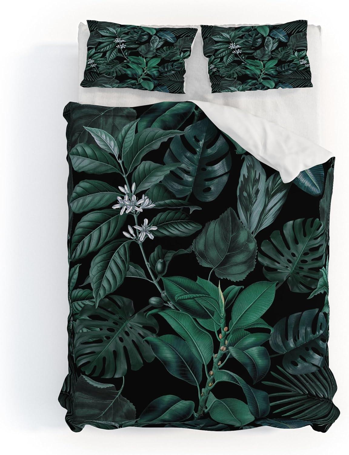 imageSociety6 Burcu Korkmazyurek Summer Botanical Garden VIII King Duvet Cover and 2 Pillow Shams Set MultiKing