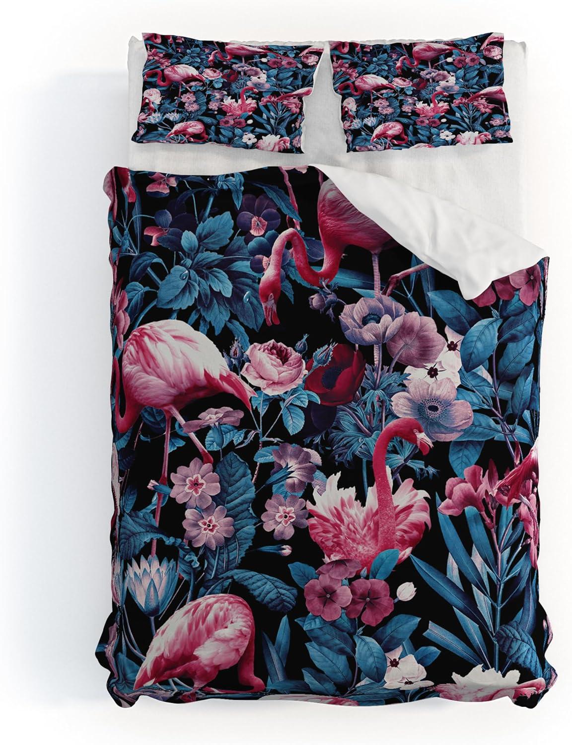 imageSociety6 Burcu Korkmazyurek Summer Botanical Garden VIII King Duvet Cover and 2 Pillow Shams Set MultiKing