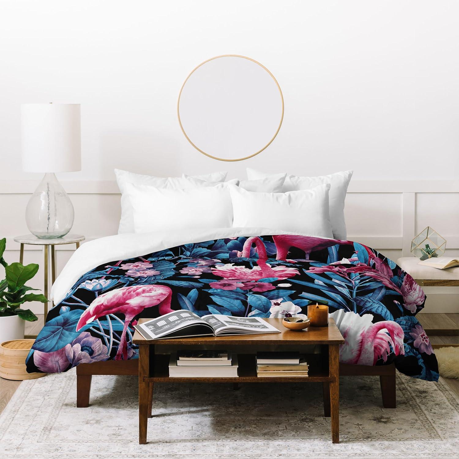 imageSociety6 Burcu Korkmazyurek Summer Botanical Garden VIII King Duvet Cover and 2 Pillow Shams Set MultiKing