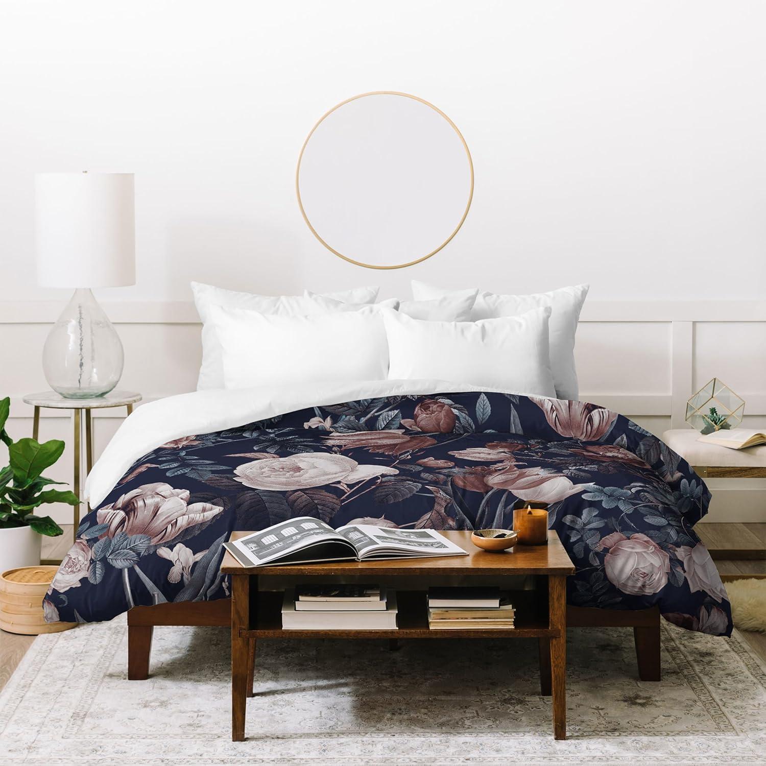 imageSociety6 Burcu Korkmazyurek Summer Botanical Garden VIII King Duvet Cover and 2 Pillow Shams Set MultiKing