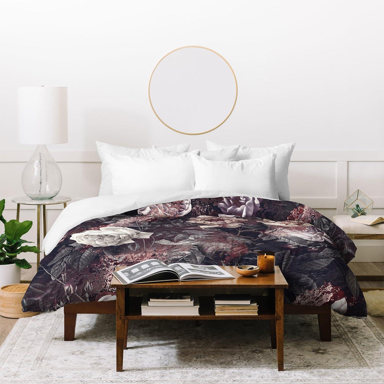 imageSociety6 Burcu Korkmazyurek Summer Botanical Garden VIII King Duvet Cover and 2 Pillow Shams Set MultiKing