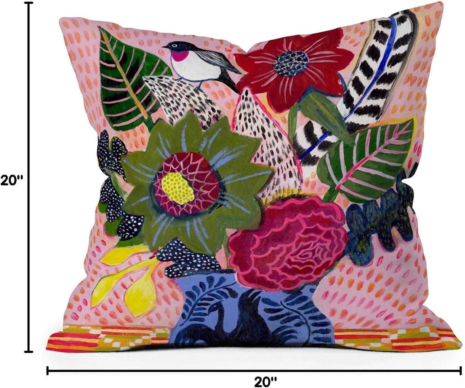 imageSociety6 Indoor Throw Pillows Home Decor by Misha Blaise Design Decorative Accent Pillows for Couch or Bed 16 x 16 Buen DiaCelebrate the Day