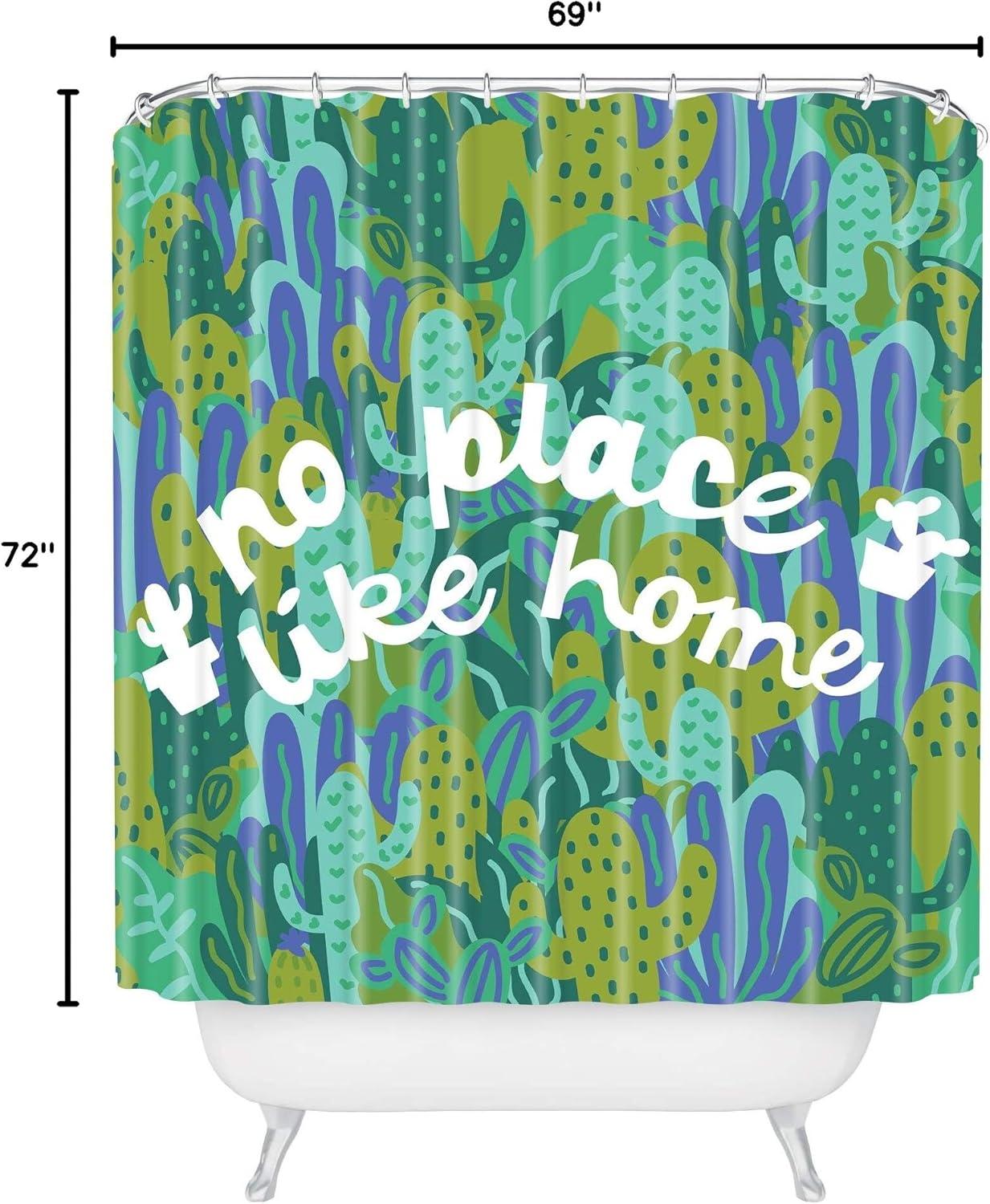 imageSociety6 Shower Curtain Bathroom Decor by Doodle by Meg Fabric Shower Curtains for Bathroom 72 x 69 Psychedelic SpaceNo Place Like Home