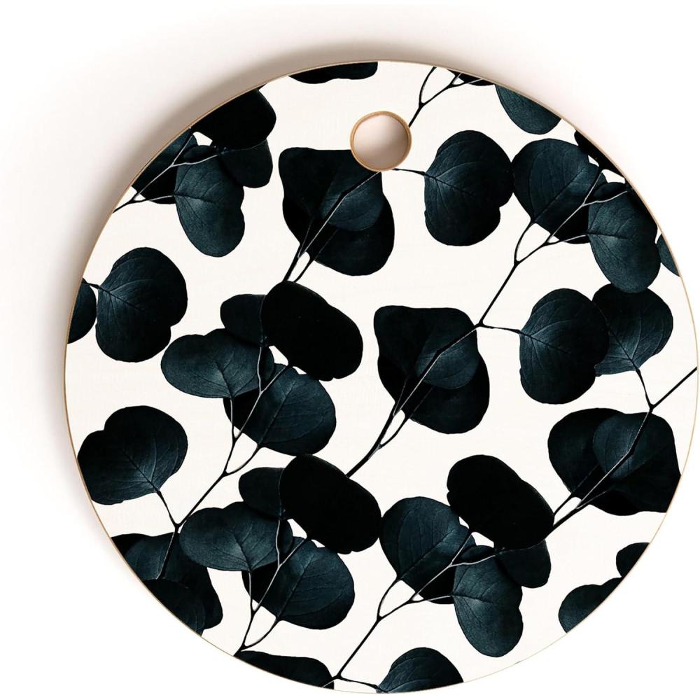 imageSociety6 Bamboo Cutting Board Kitchen Decor by 83 Oranges  Unique Cutting Boards for Kitchen 16 x 105 x 05 White PigeonsDark Leaves