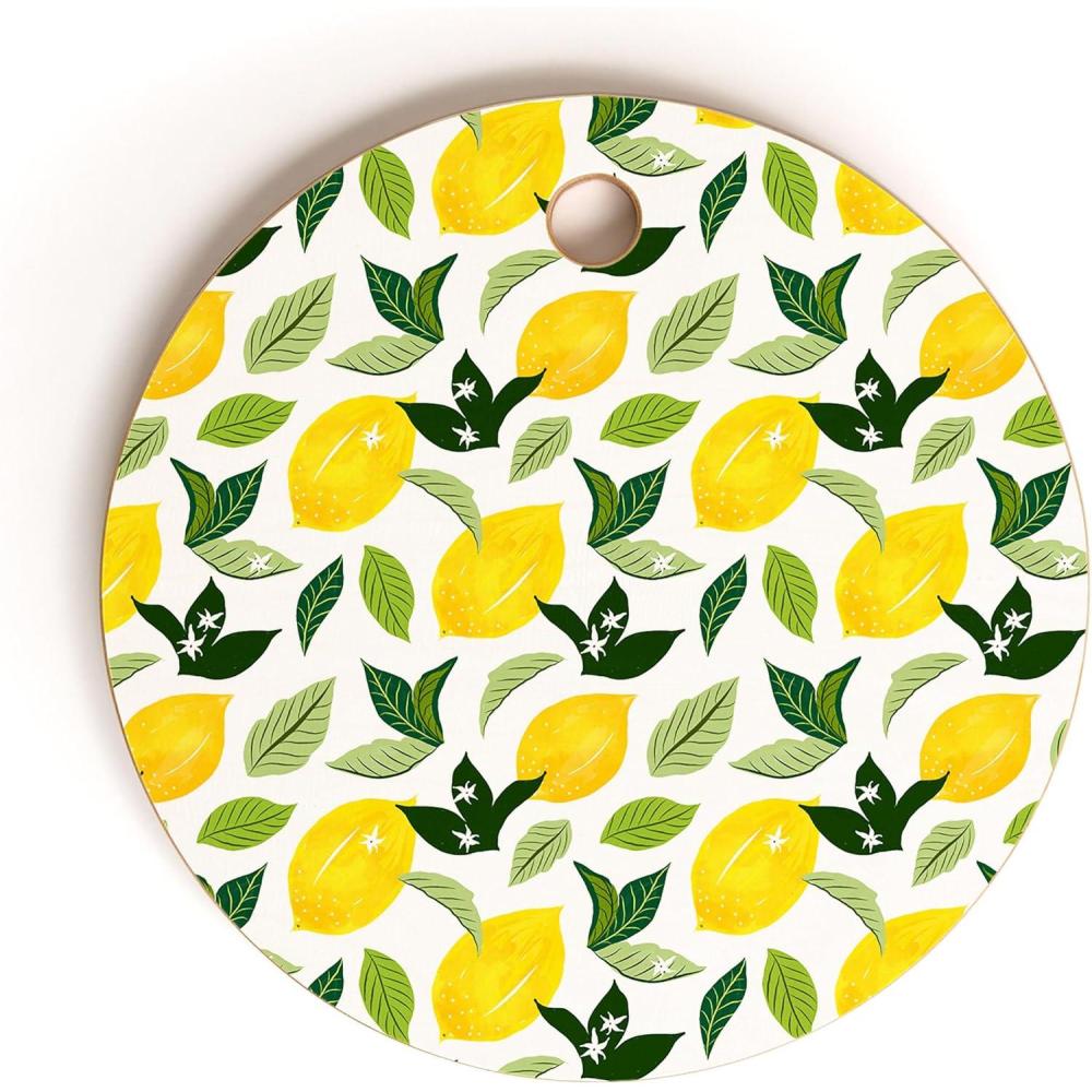 imageSociety6 Bamboo Cutting Board Kitchen Decor by 83 Oranges  Unique Cutting Boards for Kitchen 16 x 105 x 05 White PigeonsLemona