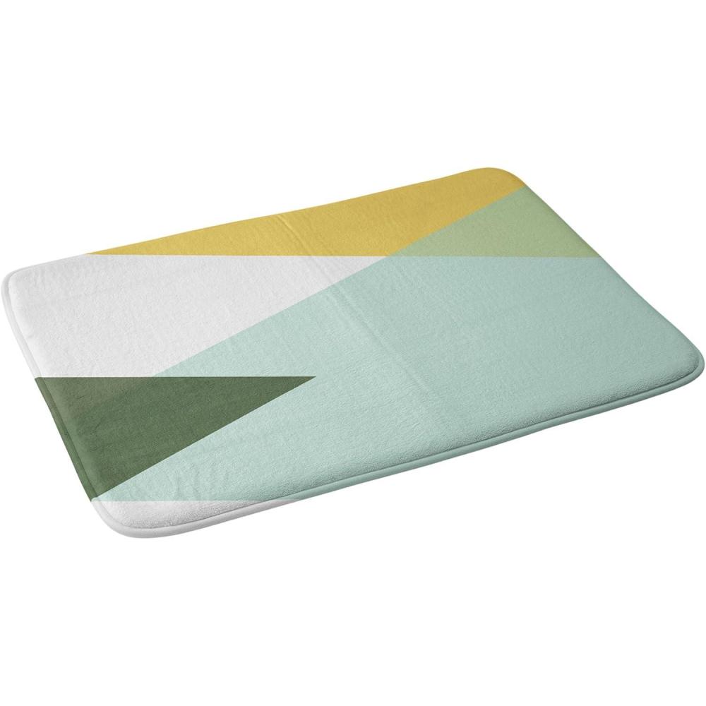 imageSociety6 Bath Mat  Bathroom Decor by Gale Switzer  NonSlip Memory Foam Bathroom Rugs Soft Microfiber Machine Washable 17 x 24 Agave Geometrics PinkGeometrics Citrus Concrete