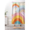 Society6 Bath Mat – Bathroom Decor by Emanuela Carratoni – Non-Slip Memory Foam Bathroom Rugs, Soft Microfiber, Machine Washable, 17″ x 24″, 70’s Floral(Rainbows and Polka Dots)