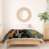 Society6 Burcu Korkmazyurek Summer Botanical Garden VIII King Duvet Cover and 2 Pillow Shams Set, Multi(Twin)