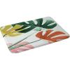 Society6 Bath Mat – Bathroom Decor by Gale Switzer – Non-Slip Memory Foam Bathroom Rugs, Soft Microfiber, Machine Washable, 17″ x 24″, Agave Geometrics Pink(Urban Jungle Leaves)