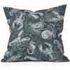 Society6 Home Annick-Decorative Accent Couch or Bed Throw Pillow Insert, 16″x16″, Palm Leaves Arch Pattern Rust(Lobster and Friends)
