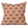 Society6 Home Annick-Decorative Accent Couch or Bed Throw Pillow Insert, 16″x16″, Palm Leaves Arch Pattern Rust(Palm Leaves Arch Pattern Rust)