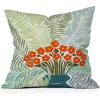 Society6 Home Annick-Decorative Accent Couch or Bed Throw Pillow Insert, 16″x16″, Palm Leaves Arch Pattern Rust(Palm Tree Leaf Bouquet)
