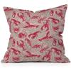 Society6 Home Annick-Decorative Accent Couch or Bed Throw Pillow Insert, 16″x16″, Palm Leaves Arch Pattern Rust(Red Lobster Viva Magenta)