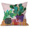 Society6 Indoor Throw Pillows – Home Decor by Misha Blaise Design – Decorative Accent Pillows for Couch or Bed, 16″ x 16″, Buen Dia(Plants Are Life)