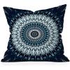 Society6 Indoor Throw Pillows – Home Decor by Sheila Wenzel-Ganny – Decorative Accent Pillows for Couch or Bed, 16″ x 16″, Contemporary Blue Bubble(Indigo Navy White Mandala)