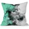 Society6 Indoor Throw Pillows – Home Decor by Sheila Wenzel-Ganny – Decorative Accent Pillows for Couch or Bed, 16″ x 16″, Contemporary Blue Bubble(Mint Green Paint Splatter Abstract)