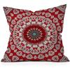 Society6 Indoor Throw Pillows – Home Decor by Sheila Wenzel-Ganny – Decorative Accent Pillows for Couch or Bed, 16″ x 16″, Contemporary Blue Bubble(Red White Bohemian Mandala)